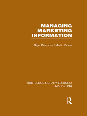 cover image of Managing Marketing Information (RLE Marketing)